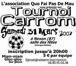 Un tournoi de carrom en 2007